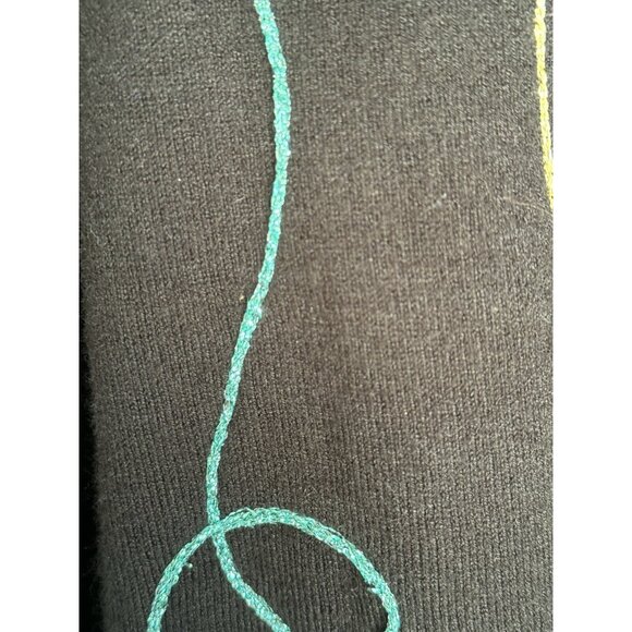 Design Options Womens Embroidered Cardigan XL Martini Wine Glasses Holiday Party - Picture 8 of 16